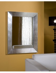 Specchiera in foglia argento rettangolare- Misure: 99 x 79 x 3
