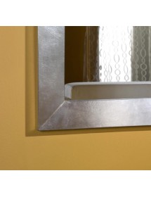 Specchiera in foglia argento rettangolare- Misure: 99 x 79 x 3