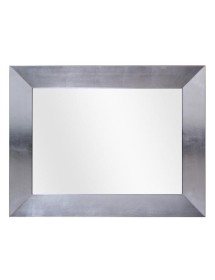 Specchiera in foglia argento rettangolare- Misure: 99 x 79 x 3