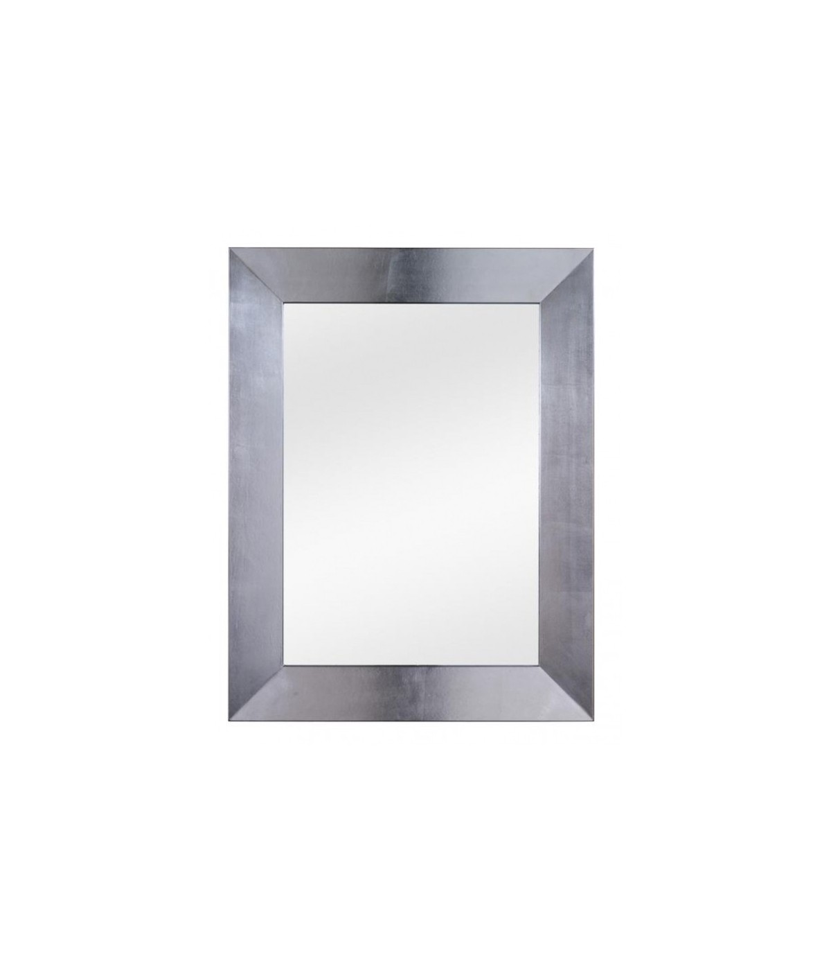 MOBILI 2G - Specchiera in foglia argento rettangolare- Misure: 99 x 79 x 3