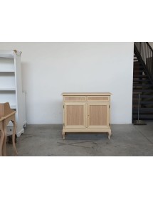 Credenza 2 porte 2 cassetti Legno grezzo 105x42x98