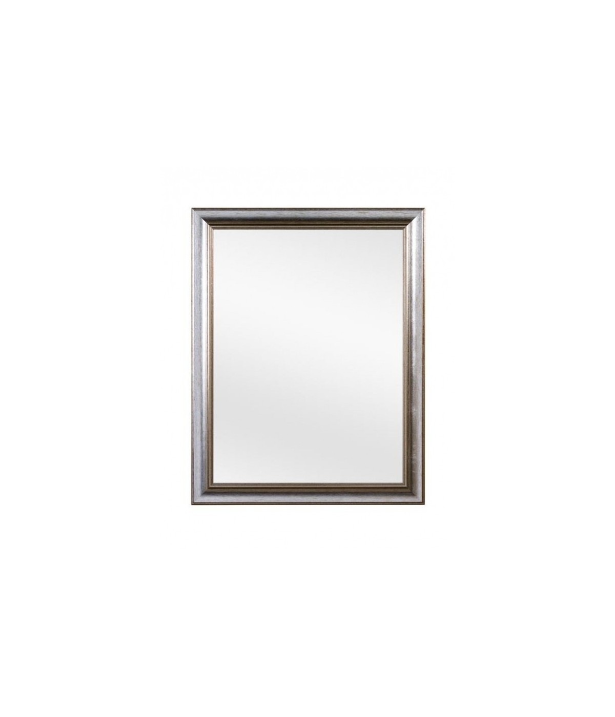 MOBILI 2G - Specchiera in foglia argento rettangolare Misure: 73 x 93 x 3