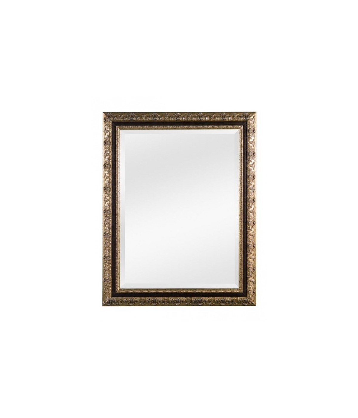 MOBILI 2G - Specchiera in foglia argento rettangolare- Misure:72 x 92 x 3