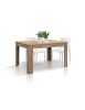 Tavolo rettangolare moderno allungabile rovere rustico 120x80x77 140x90x77 vista frontale