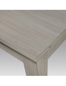 Tavolo quadrato moderno allungabile a libro olmo perla 90x90x77 vista frontale