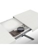 Tavolo moderno allungabile bianco frassino gambe nere 140x90x74 160x90x74 vista frontale