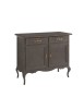 Madia credenza 2 porte 2 cassetti legno shabby grigio consumato 114x49x97 VISTA FRONTALE