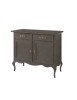 Madia credenza 2 porte 2 cassetti legno shabby grigio consumato 114x49x97 VISTA FRONTALE