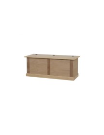 Cassapanca arte povera in legno grezza L.120 P.42 H.50