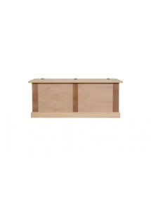Cassapanca arte povera in legno grezza L.120 P.42 H.50