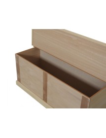 Cassapanca arte povera in legno grezza L.120 P.42 H.50
