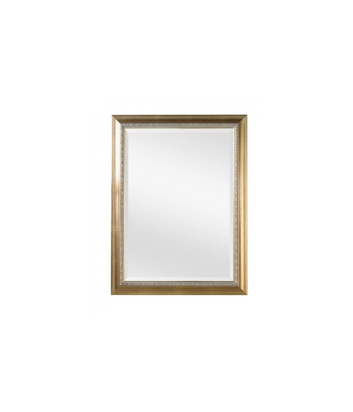 MOBILI 2G - Specchiera in foglia oro rettangolare Misure: 62 x  82 x SP. 3