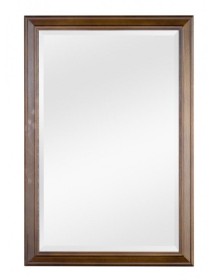 MOBILI 2G - Specchiera in legno tinta noce rettangolare Misure: 68 x 101 x 3