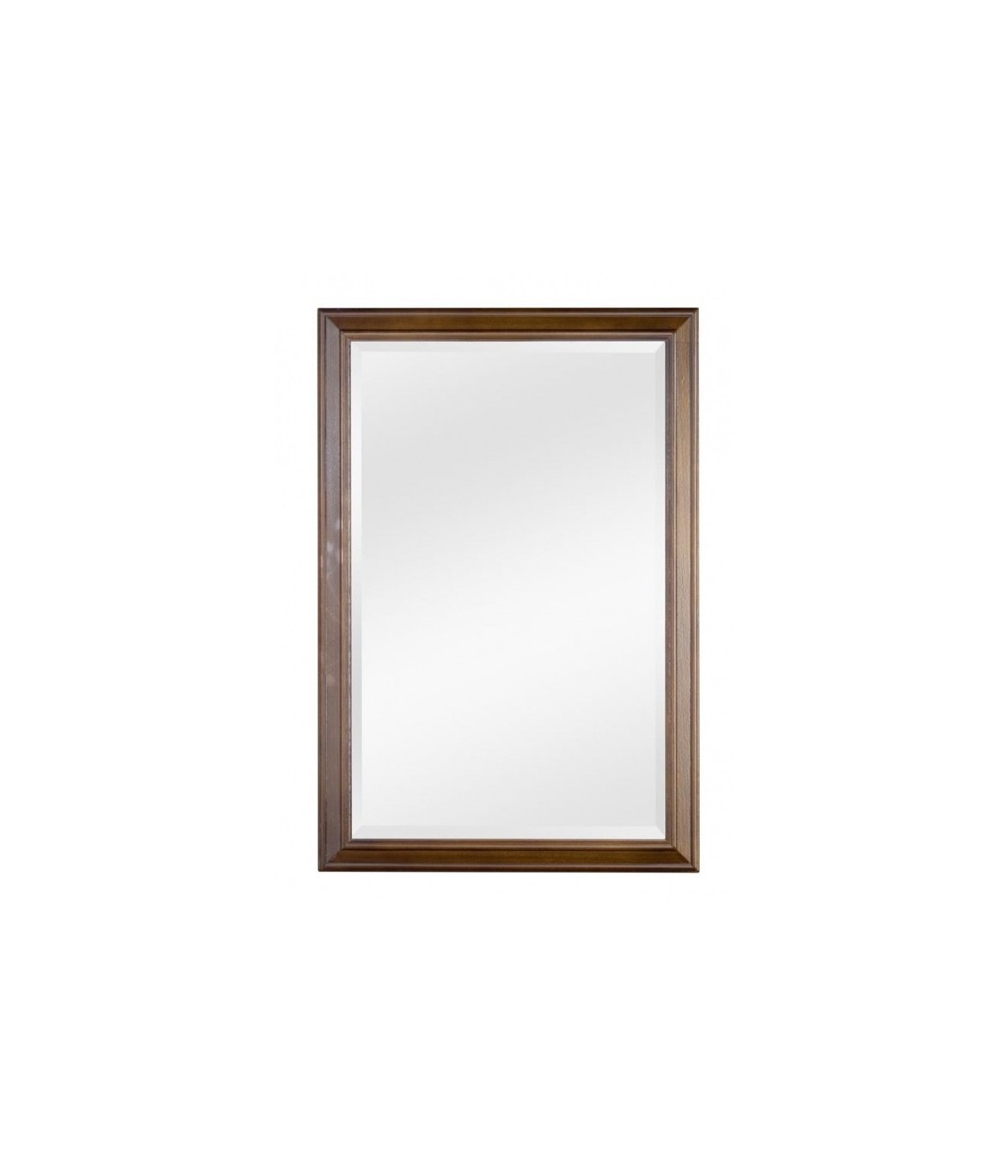 MOBILI 2G - Specchiera in legno tinta noce rettangolare Misure: 68 x 101 x 3