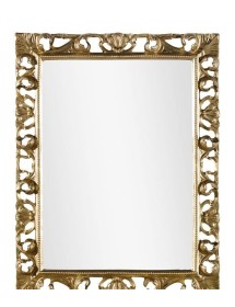 MOBILI 2G - Specchiera in foglia oro rettangolare Misure: 58 x 74 x 4