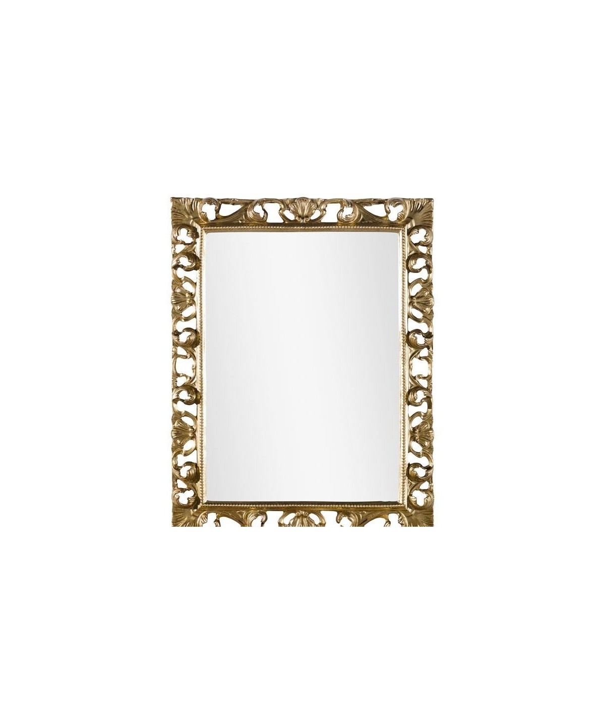 MOBILI 2G - Specchiera in foglia oro rettangolare Misure: 58 x 74 x 4