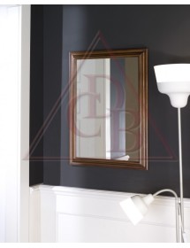 Specchiera in legno tinta noce rettangolare Misure: 49 x 69 x 3