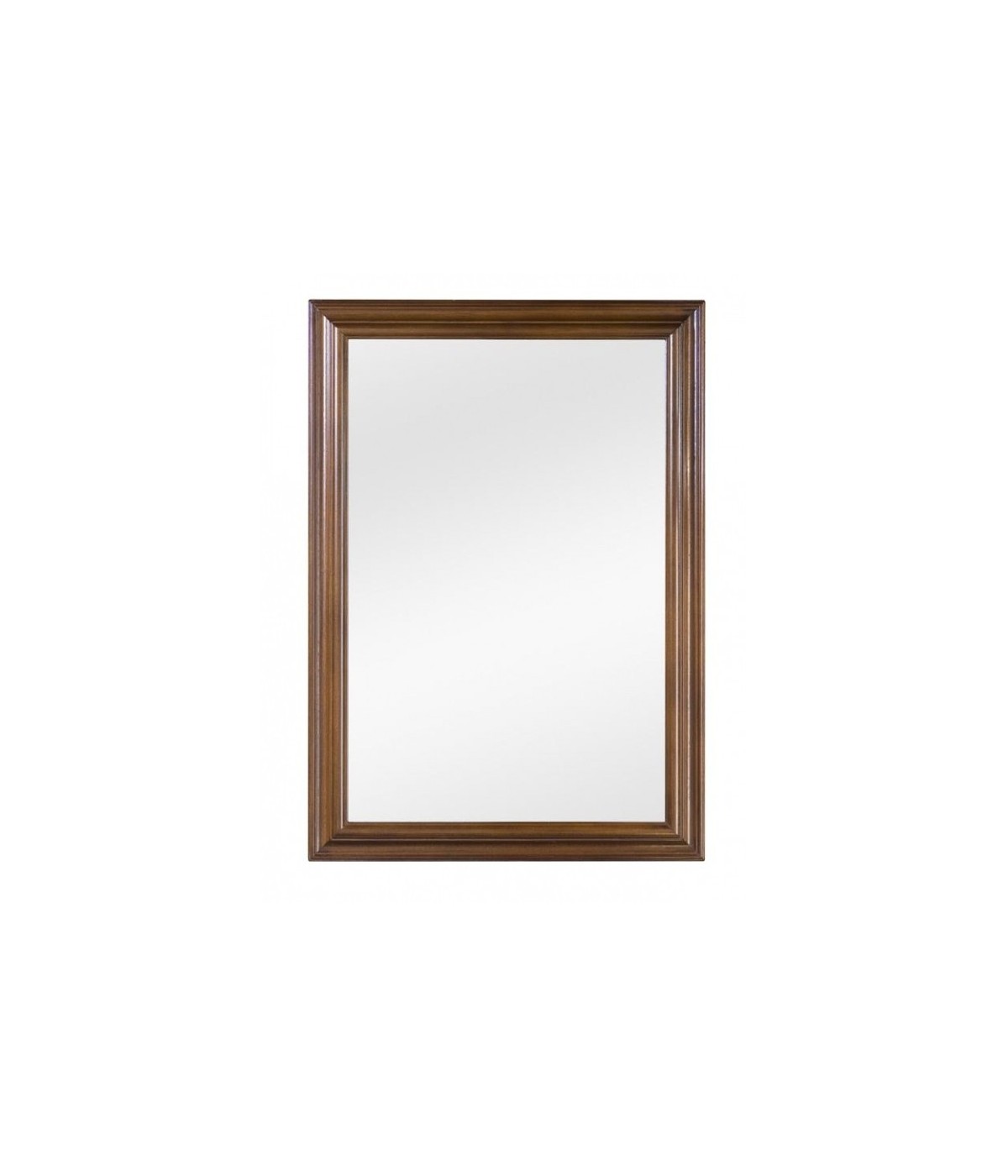 MOBILI 2G - Specchiera in legno tinta noce rettangolare Misure: 49 x 69 x 3