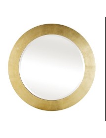 MOBILI 2G - MOBILI2G - Specchiera in foglia oro rotonda misura : L.78 x H. 78 x P. 2