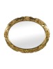 MOBILI 2G - MOBILI2G - Specchiera in foglia oro ovale-sagomata misura : L.99 x H. 79 x P. 6