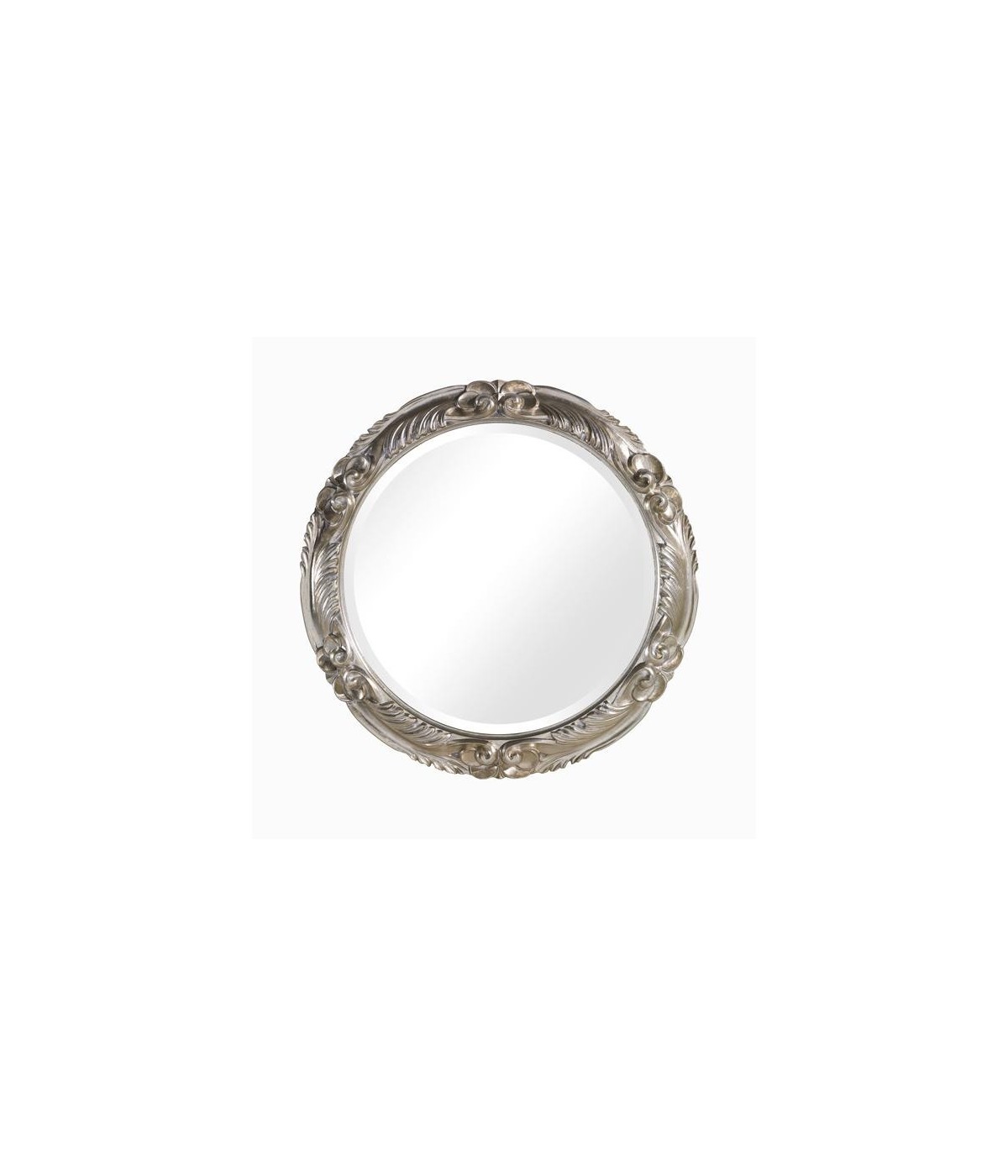 MOBILI 2G - MOBILI2G - Specchiera in foglia argento rotonda-sagomata misura : 76 x 76 x 5