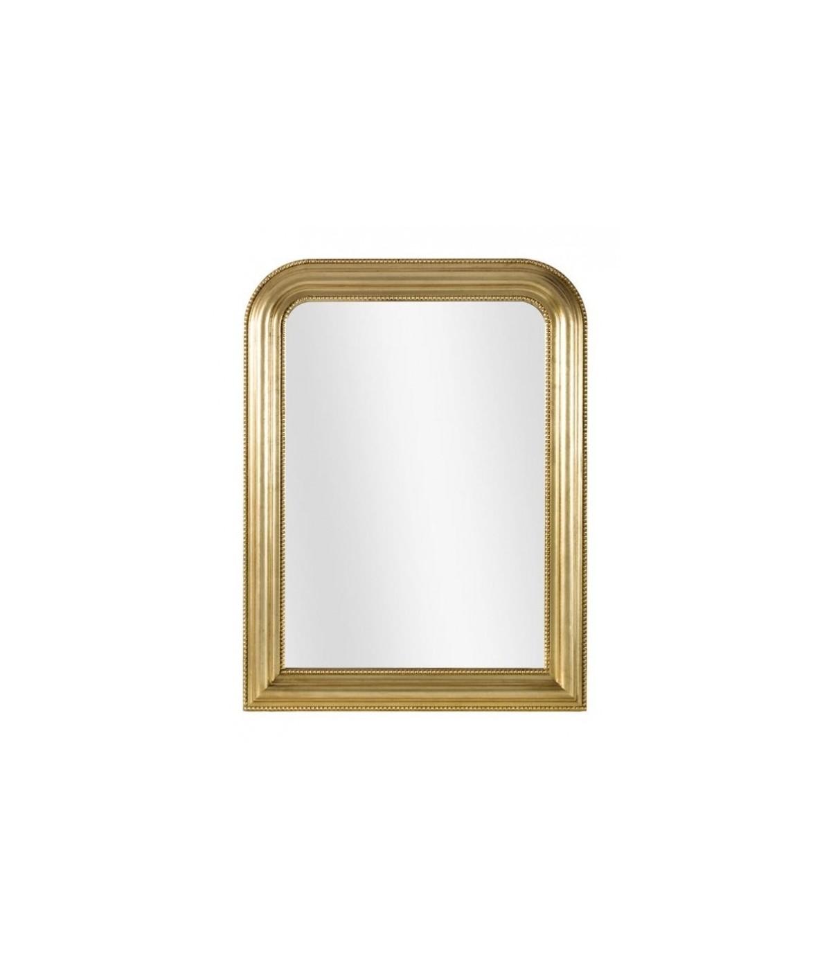 MOBILI2G - Specchiera in foglia oro rettangolare Misure: L.  91 x H. 136 x P. 4