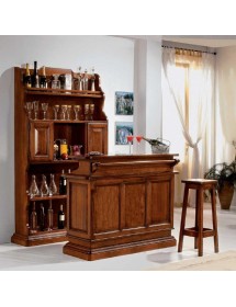 MOBILE BAR PORTA BOTTIGLIE 2 PORTE LEGNO TINTA NOCE (1224)