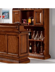 MOBILE BAR PORTA BOTTIGLIE 2 PORTE LEGNO TINTA NOCE (1224)