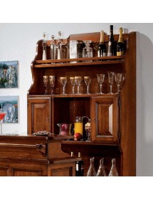 MOBILE BAR PORTA BOTTIGLIE 2 PORTE LEGNO TINTA NOCE (1224)