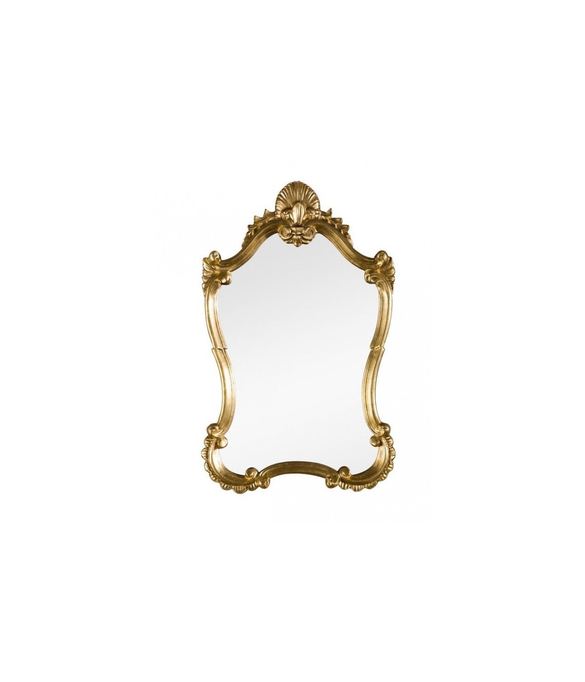 MOBILI 2G - MOBILI2G - Specchiera in foglia oro sagomata Misure: L.46x H. 73 x P. 5