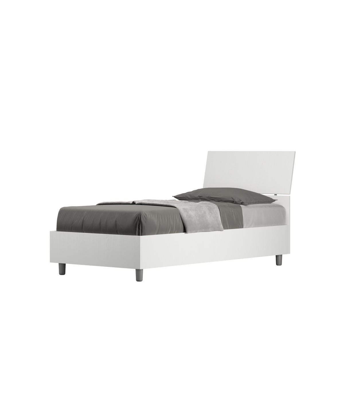 Letto singolo senza rete 80x190 testata inclinata