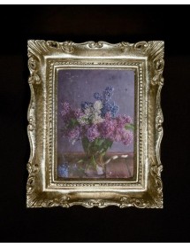 portafoto in foglia argento rettangolare - Misure: l.19 x h.24 x p.3