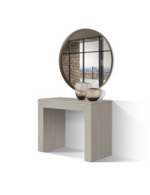 Consolle moderna allungabile olmo perla 90x45x76 vista frontale