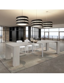 Consolle moderna allungabile olmo perla 90x45x76 vista frontale