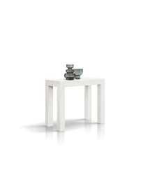 Consolle moderna allungabile bianco frassino 90x45x76 vista frontale