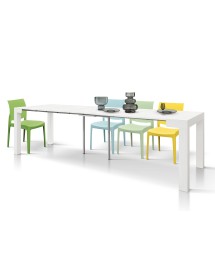 Consolle moderna allungabile bianco frassino 90x45x76 vista frontale