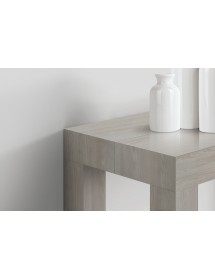 Consolle moderna allungabile olmo perla 90x45x76 vista frontale