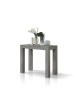 Consolle moderna allungabile grigio cemento 90x45x76 vista frontale