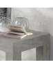 Consolle moderna allungabile grigio cemento 90x45x76 vista frontale