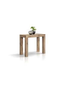 Consolle moderna allungabile rovere rustico 90x45x76 vista frontale