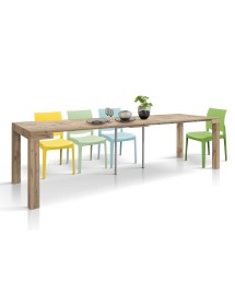 Consolle moderna allungabile rovere rustico 90x45x76 vista frontale