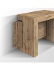 Consolle moderna allungabile rovere rustico 90x45x76 vista frontale
