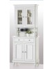 MOBILI 2G - Cristalliera 2 ante napoletana arte povera in legno bianco 82x43x205 vista frontale