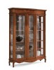 MOBILI 2G - VETRINA IN LEGNO MASSELLO 2 PORTE VETRI CURVI ANTERIORI MISURA L.159 P.47 H.212