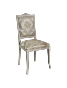 Sedia barocca imbottita tessuto legno vari colori 50x54x102