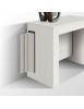 Consolle moderna allungabile bianco frassino 90x45x76 vista frontale