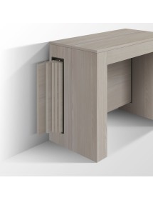 Consolle moderna allungabile olmo perla 90x45x76 vista frontale