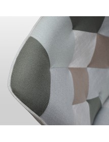 Poltrona moderna imbottita tessuto multicolore 67x76x97
