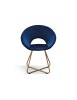 Set Poltrone moderne metallo oro imbottite velluto blu 65x46x83 VISTA FRONTALE