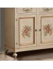 Madia credenza in legno provenzale laccata a mano 4 porte 198x50X107 vista frontale